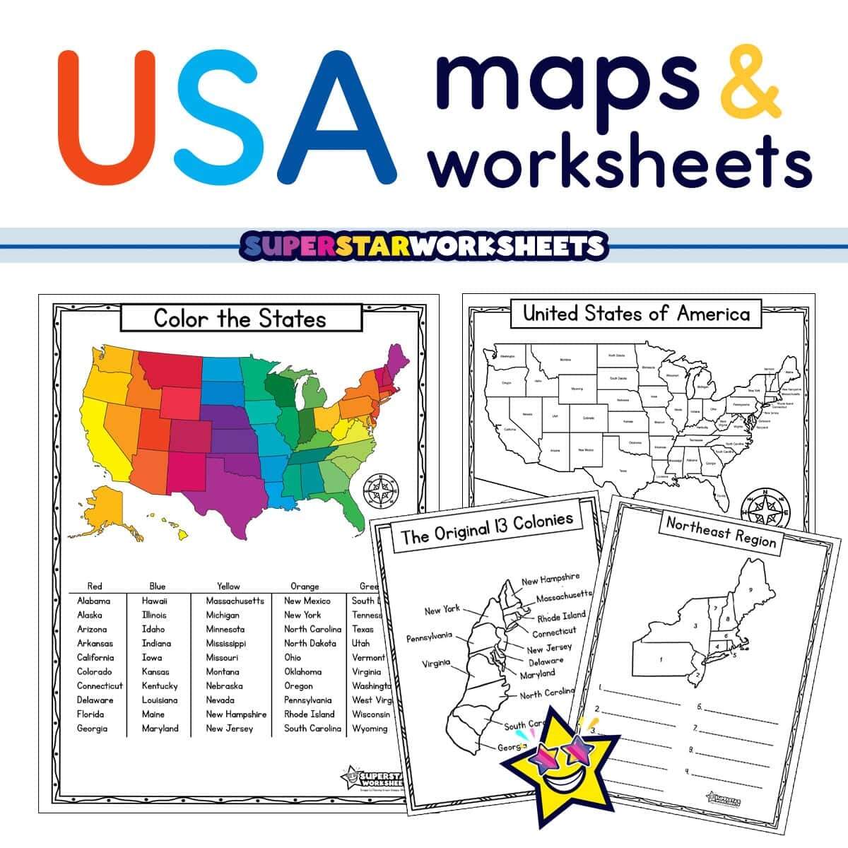 USA Map Worksheets Free Printables Superstar Worksheets Converting Days To Weeks Worksheet Download