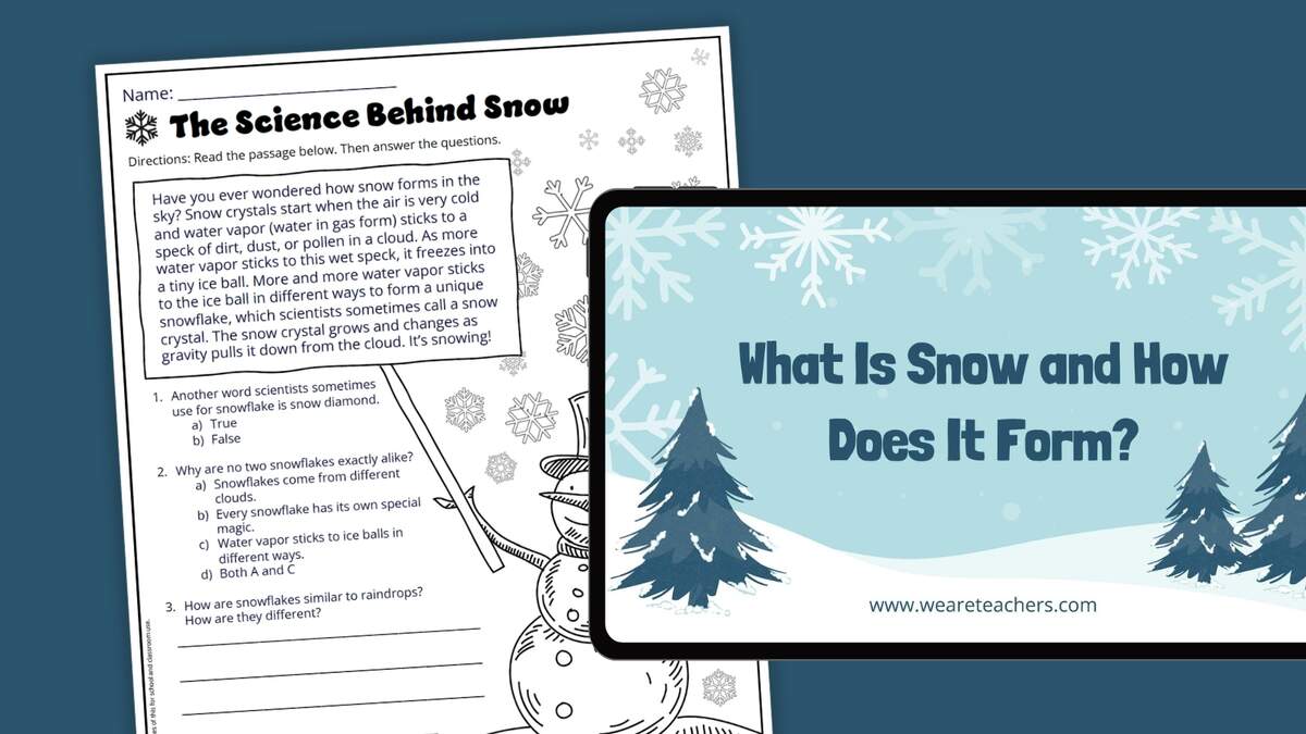 What Is Snow How Does It Form Plus Free Worksheet Slides Winter Weather Cross Word Puzzle WordMint