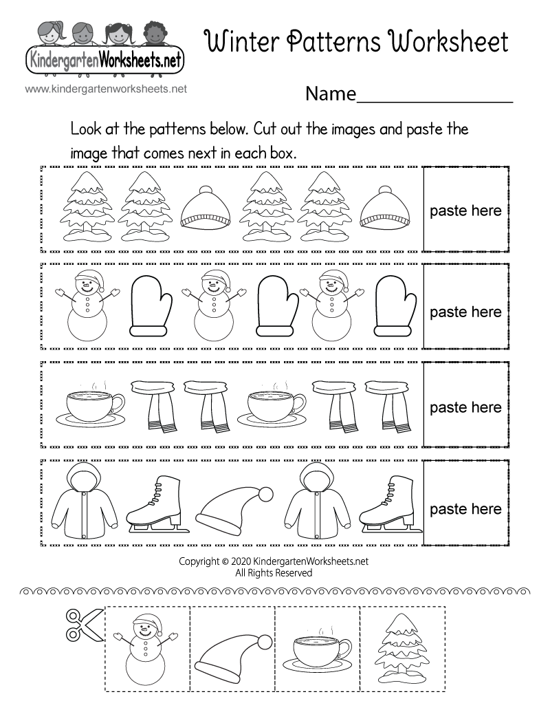 Winter Patterns Worksheet Free Printable Digital PDF Winter Patterns Worksheet Free Printable Digital PDF