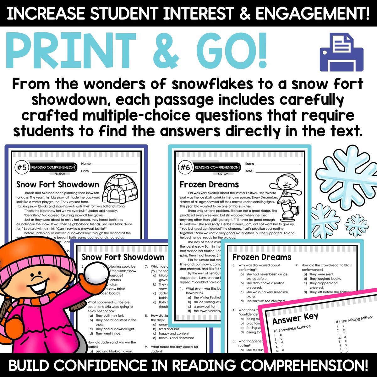 Winter Reading Comprehension A Teachable Teacher