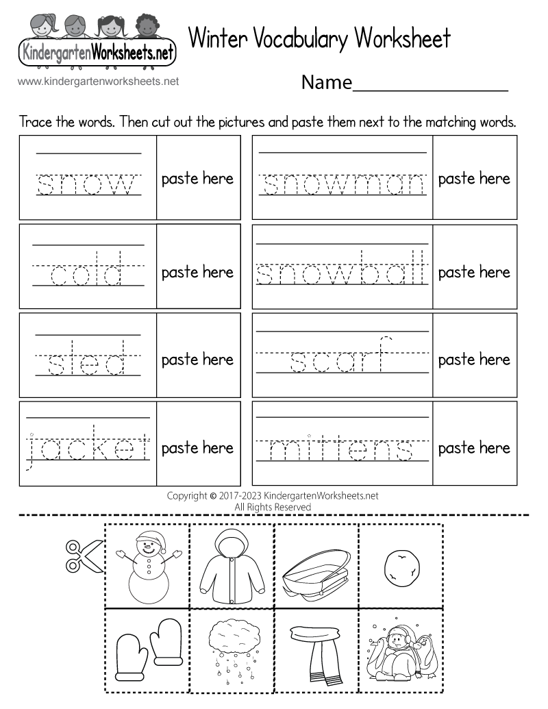 Winter Vocabulary Words Worksheet Free Printable Digital PDF Winter Vocabulary Words Worksheet Free Printable Digital PDF
