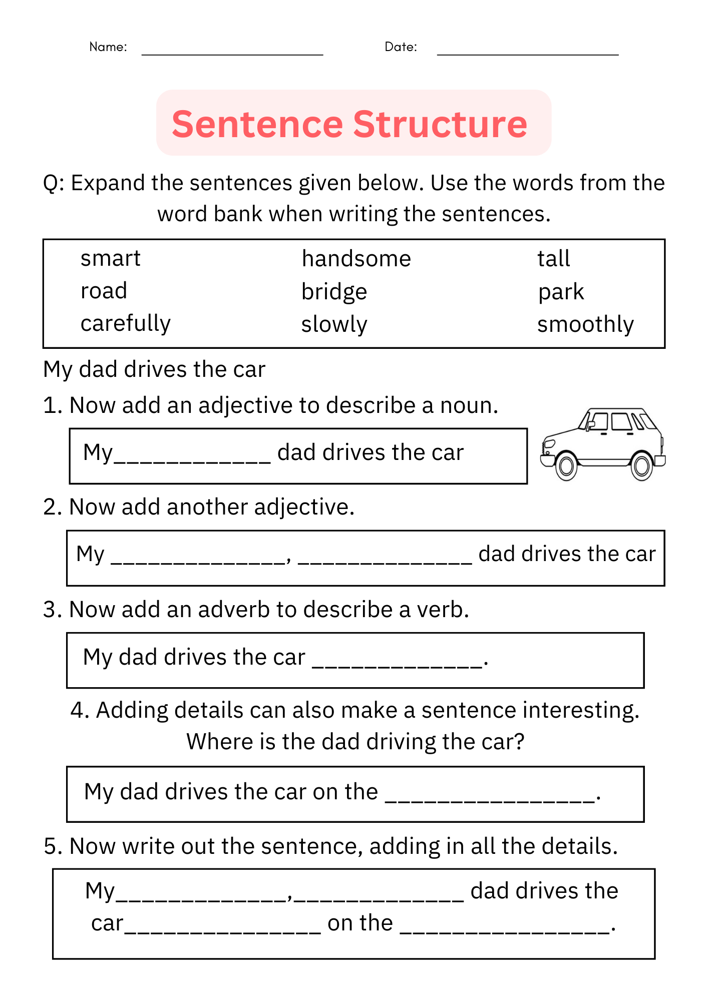 Writing Sentences Sentence Structure Worksheet Digital Printable For Grade 1 Made By Teachers Writing Sentences Sentence Structure Worksheet Digital Printable For Grade 1 Made By Teachers
